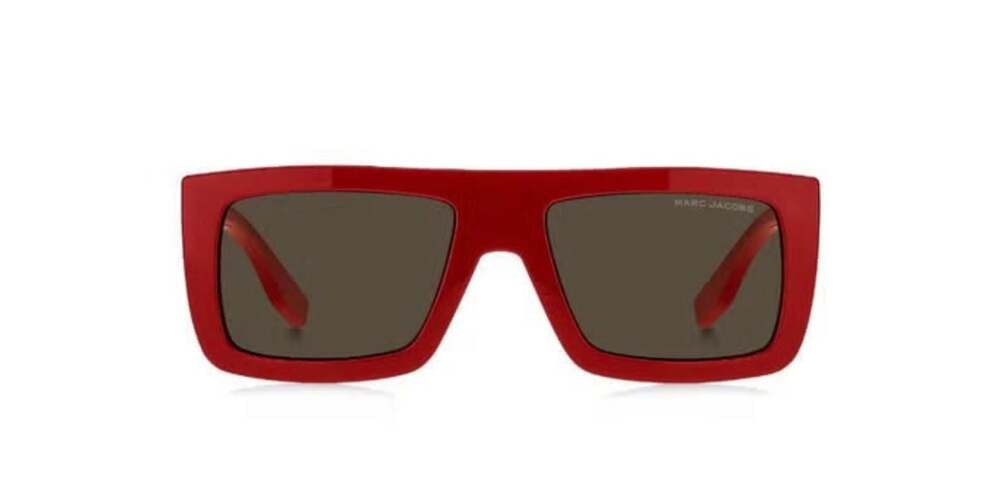 Marc Jacobs The Sunglasses Red Rectangular Flat Top Frames NWOT